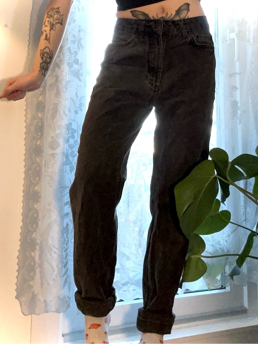 BDG Washed Black High Rise Mom Jeans - Picture 5 of 5